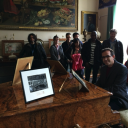 Playing the piano of the queen mom, May 2014