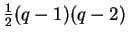 $ \frac12(q-1)(q-2)$