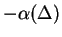 $ -\alpha(\Delta)$