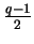 $ \frac{q-1}2$