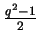 $ \frac{q^2-1}2$