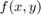 $f(x,y)$