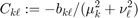$\displaystyle  C_{k\ell} := -b_{k\ell}/(\mu_k^2+\nu_\ell^2)$