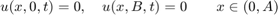 $$ u(x,0,t) = 0  , \quad u(x,B,t) = 0   \qquad x\in (0,A)$$