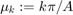 $\mu_k:=k\pi/A$