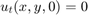 $u_t(x,y,0)=0$